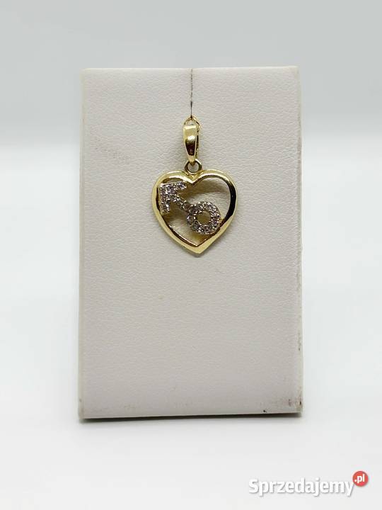 Nowa złota zawieszka pr 585 110g Serce Elbląg