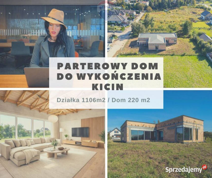 Dom parterowy Puszcza Zielonka Kicin 1105m2 sprzedam