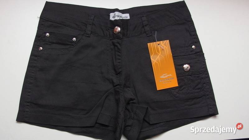 czarne krótkie spodenki szorty 36 S Toruń