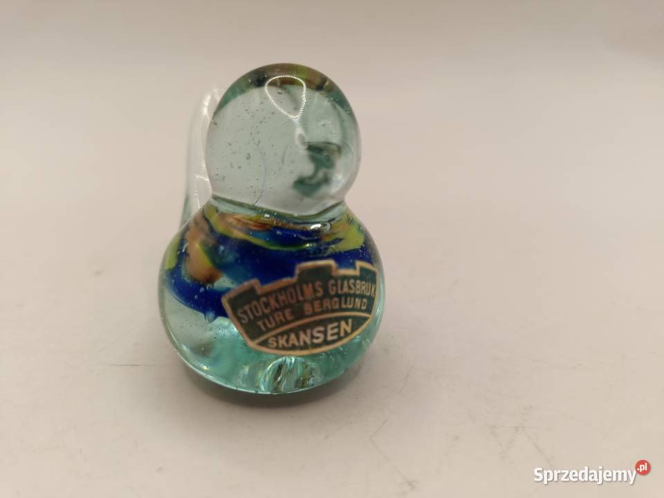 Figurka ozdoba szklany mały ptak Skansen Zamość sprzedam