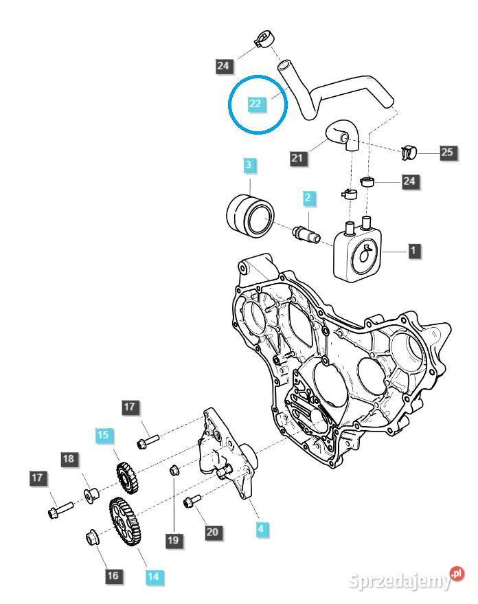 Wąż układu chłodzenia oleju EGQ135 LS Tractor podkarpackie sprzedam