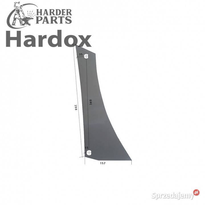 Pierś HARDOX 35080P części do pługa OVERUM Suwałki