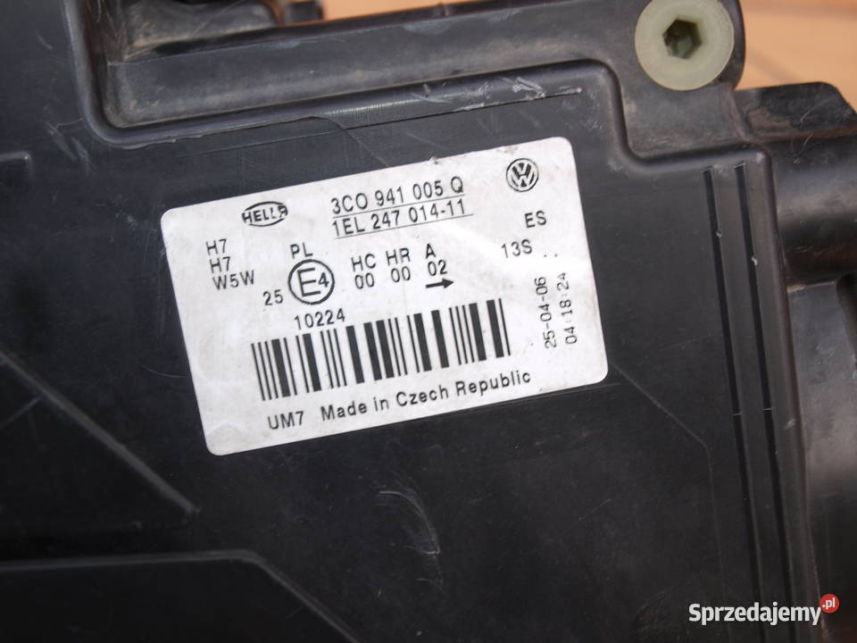 VW Passat B6 lampa lewa przód zwykła 2005 2010r wielkopolskie Kalisz sprzedam