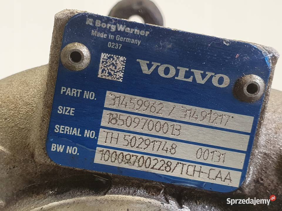 Volvo XC60 S60 V60 II 20 D3 TURBOSPRĘŻARKA turbo