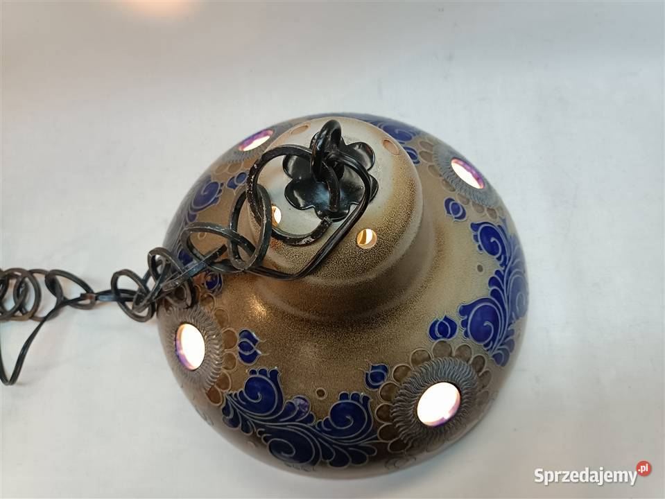 Porcelitowa lampa wisząca tykwa na łańcuchu