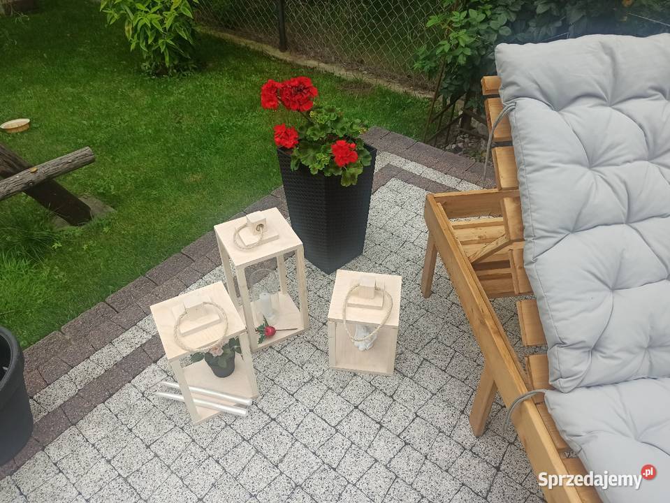 Lampiony dekoracyjne drewniane latarenki