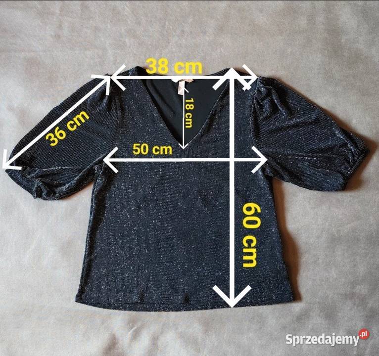 Bluzka damska HM czarna M z dekoltem