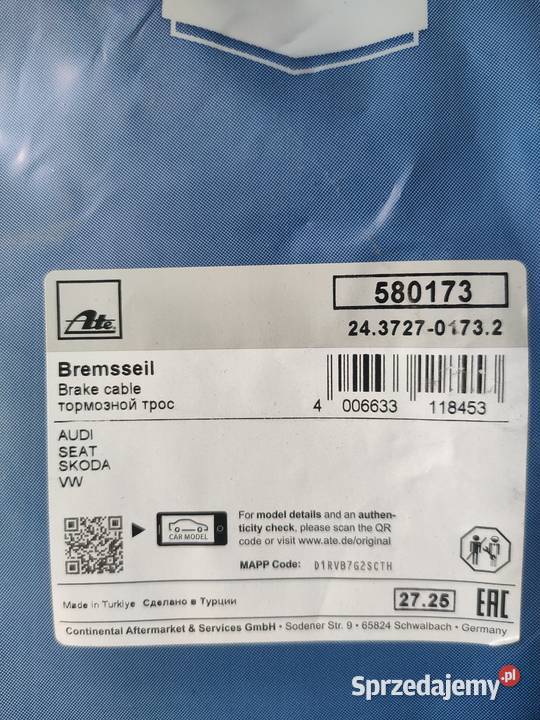 Linki hamulca ręcznego AudiVWSkodaSeat Myślenice