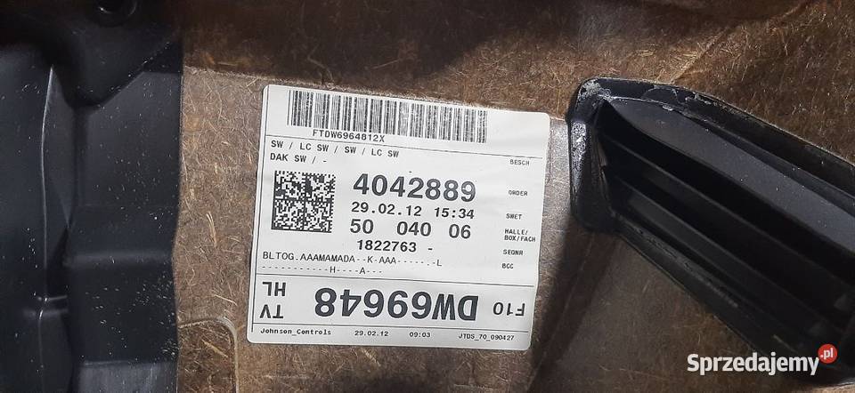 Boczek tapicerka drzwi BMW F10 Lewy tył Włoszczowa