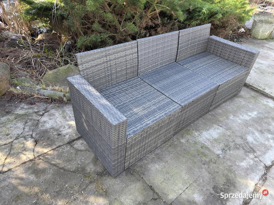 Sofa ogrodowa z poduszkami 3osobowa odcienie Wschowa