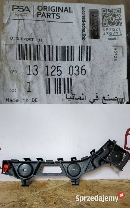 OPEL ZAFIRA B ŚLIZG ZDERZAKA LEWY TYŁ 13125036 osobowe wielkopolskie