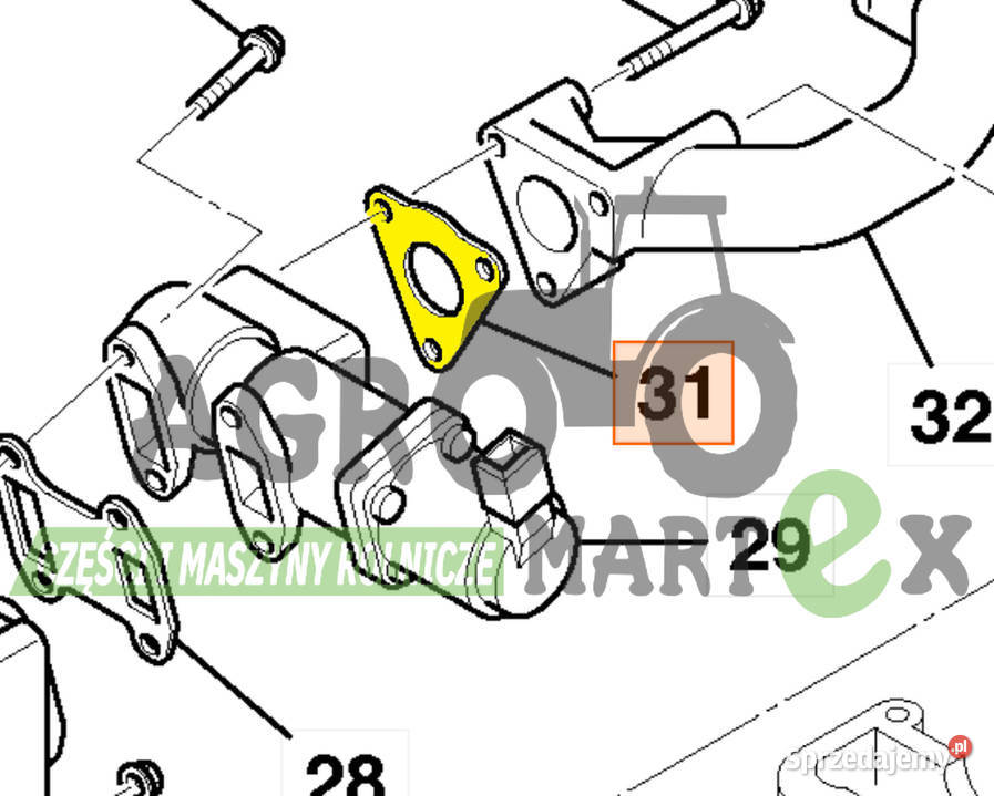 02801964 02801964 USZCZELKA EGR ISUZU JCB Wichrów sprzedam