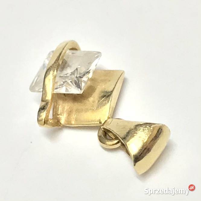 Złoty WISIOREK zawieszka 585 14K cudowny KAMIEŃ złote Warszawa