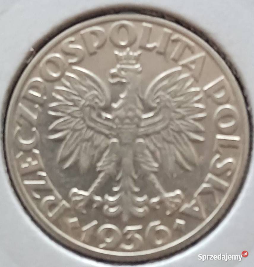 2 Żaglowiec 1936 r 10 Super stan oryginał srebro Konin