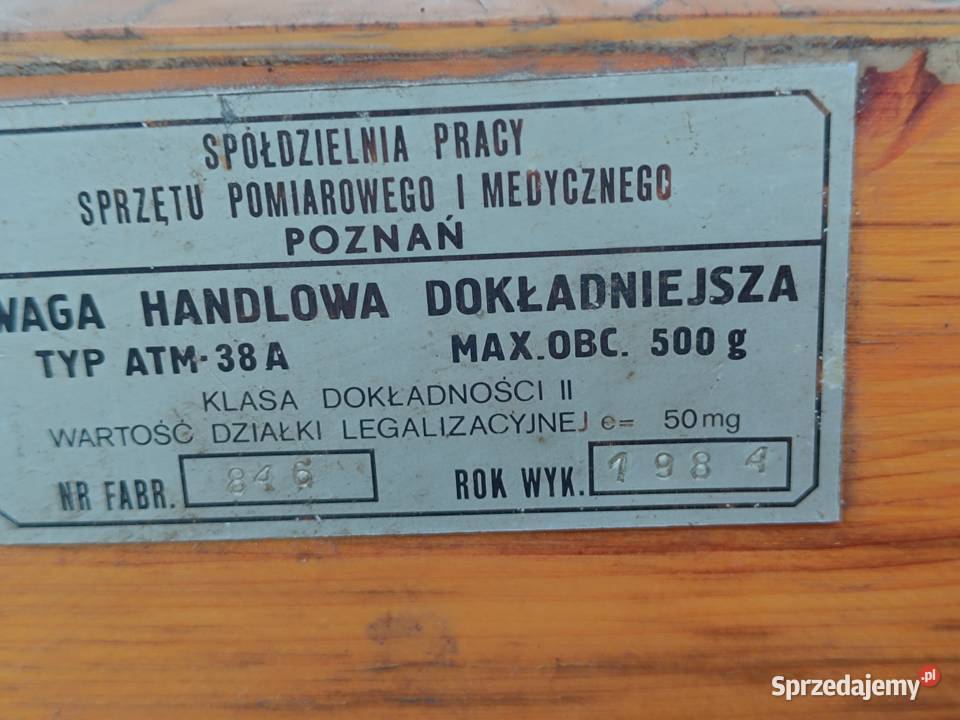 Stara waga szalkowa do 500g antyk na półkę retro łódzkie Działoszyn