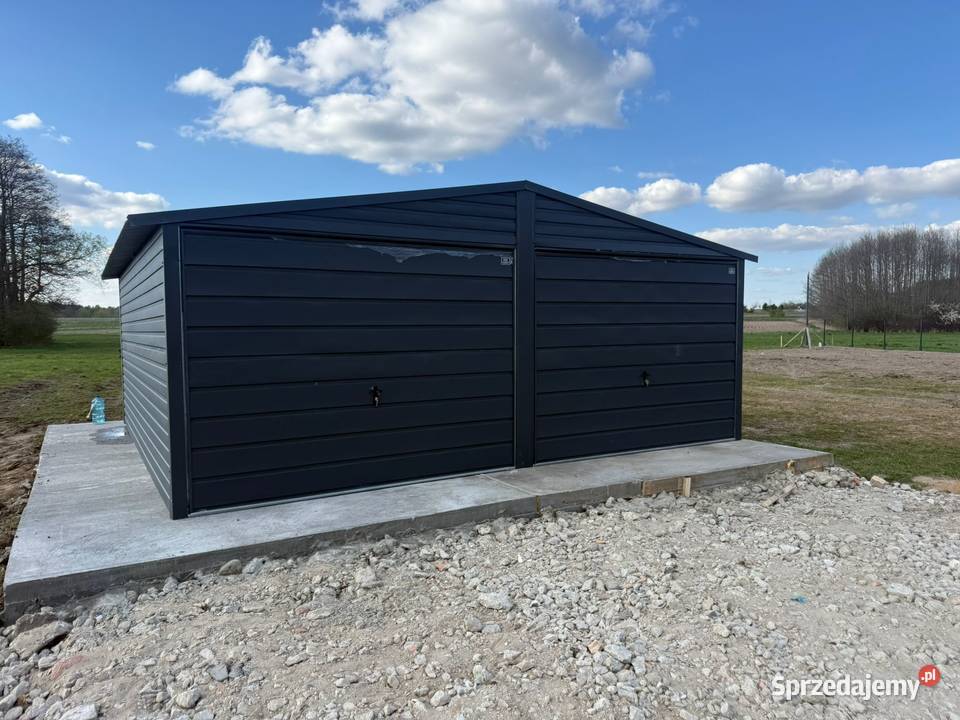 Garaż Blaszany dwuspadowy dwustanowiskowy 6x5m