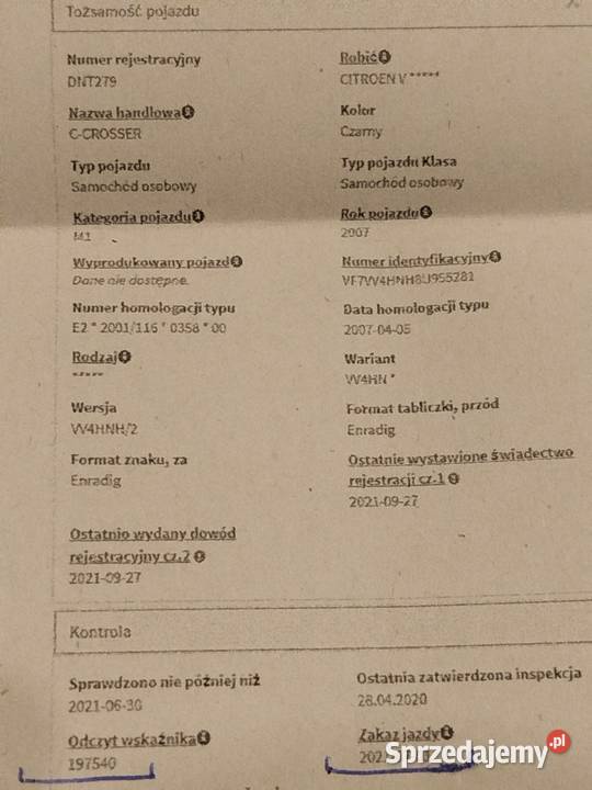Citroen CCrosser C-Crosser Łuków