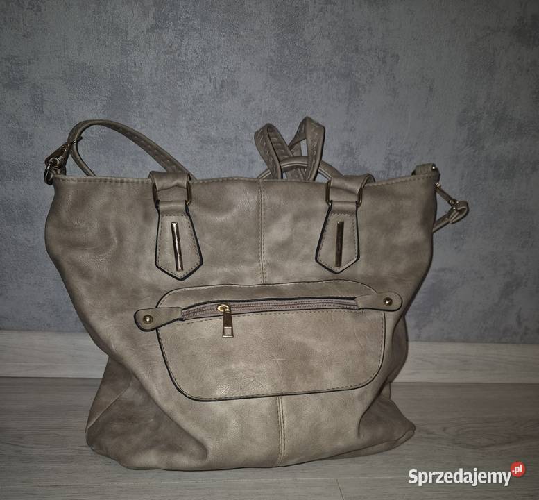 Torebka damska beżowa duża łódzkie Łódź