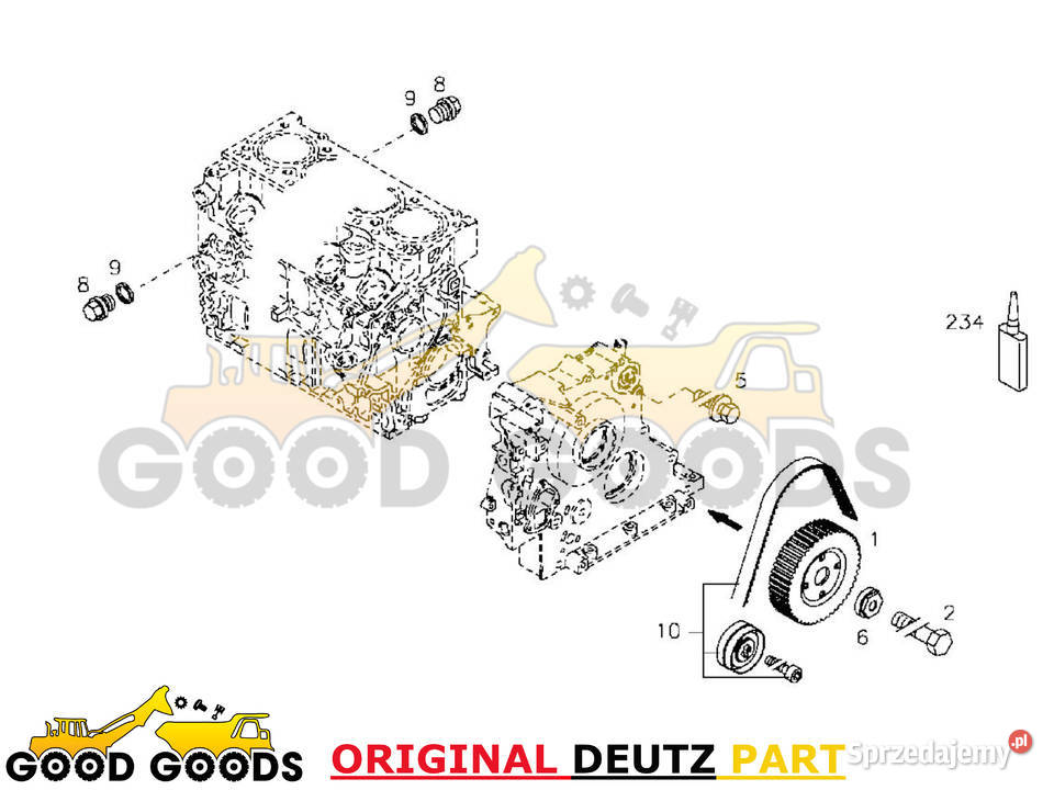 DEUTZ PASEK ROZRZĄDU 02929933 02929902 02937741 Władysławów sprzedam