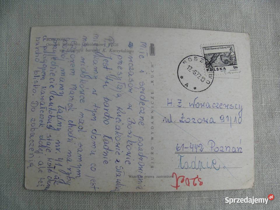 Pocztówka z Boszkowa 1977 Kolekcje Poznań
