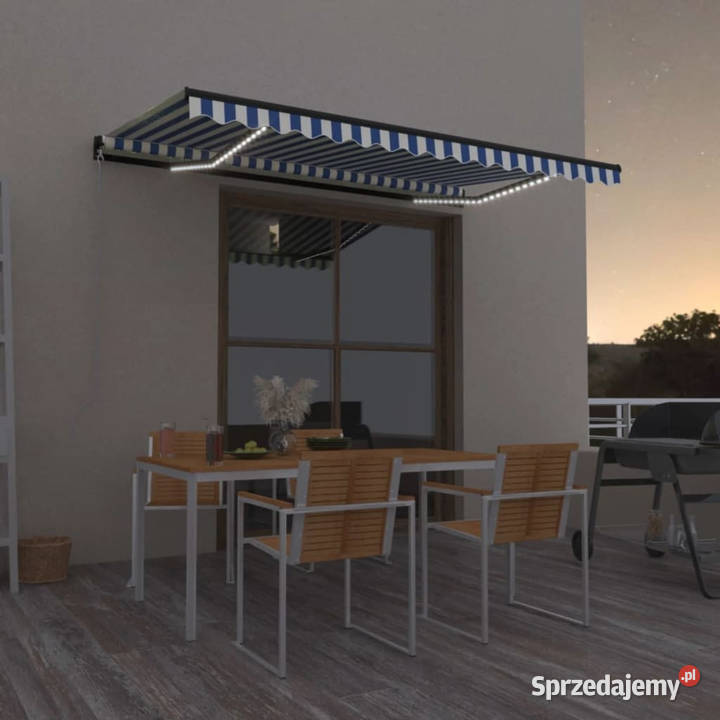 Ręcznie zwijana markiza z LED 400 x 350 Markizy i osłony Warszawa sprzedam