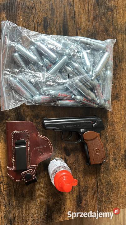 Zestaw Pistolet wiatrówka co2 45 mm bb makarov Płock