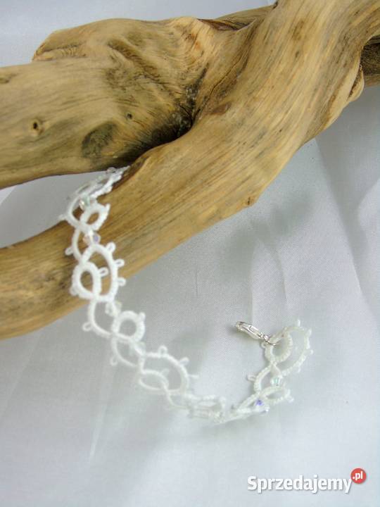 Bransoletka koronkowa Wiśniowa