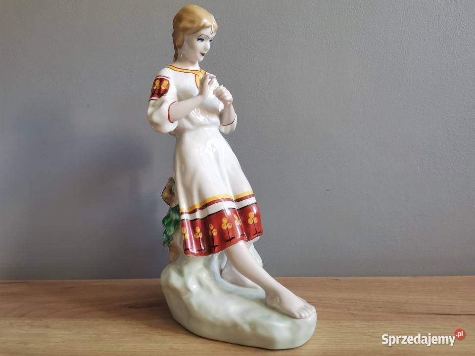 Stara duża figurka porcelanowa Dziewczyna z śląskie Katowice sprzedam