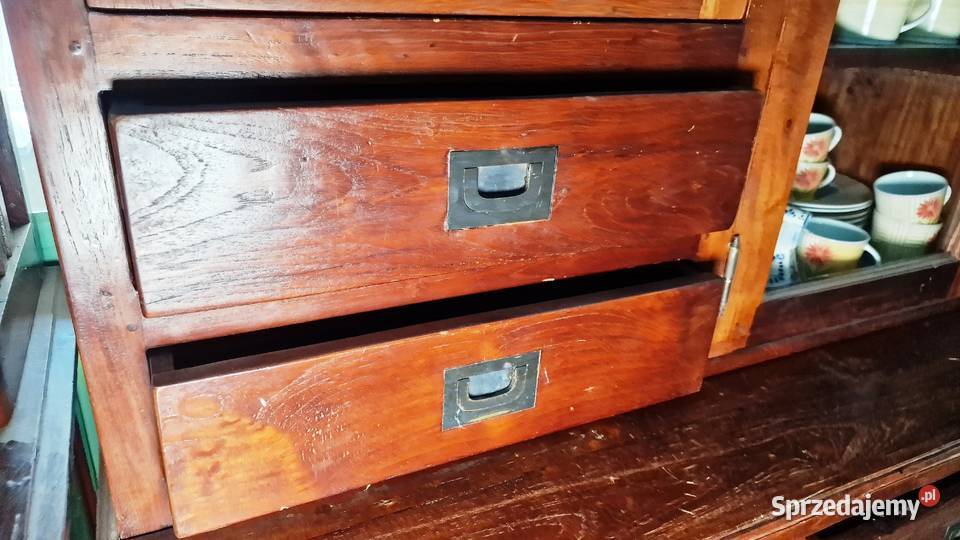Kredens kolonialny z litego drewna niewielkie mazowieckie Warszawa