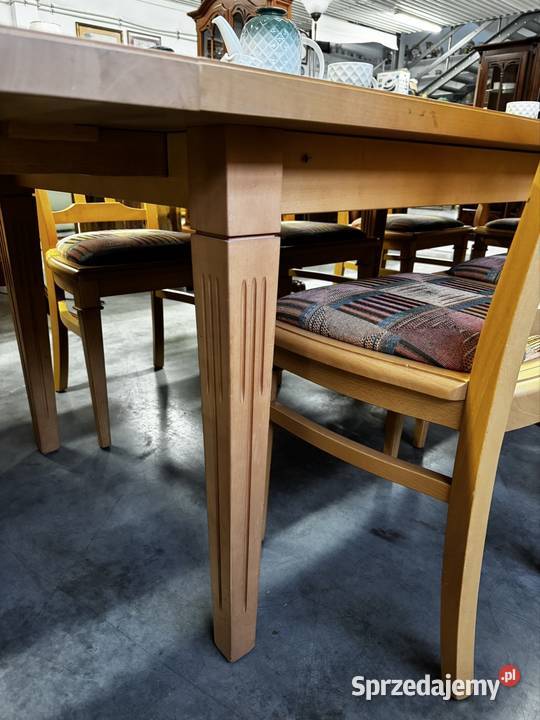 Stół drewniany Bukowy 10 krzeseł 98cm warmińsko-mazurskie