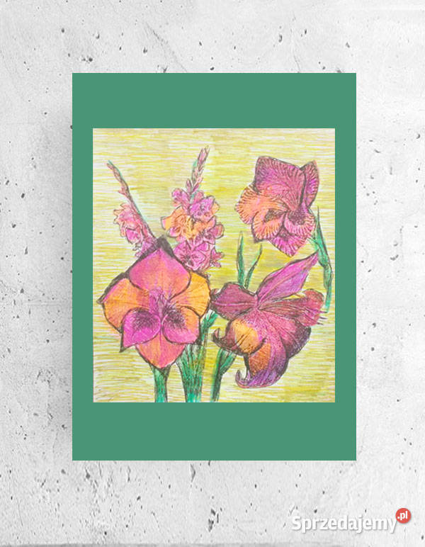 kwiaty obrazek A4 botaniczny plakat 21x30 Gdańsk sprzedam