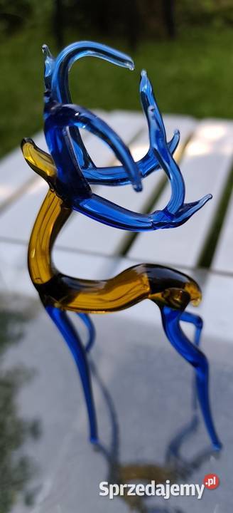 Murano Art Glass Jeleń Figurka Vintage ręcznie Porcelana i szkło Porcelana i szkło Pabianice