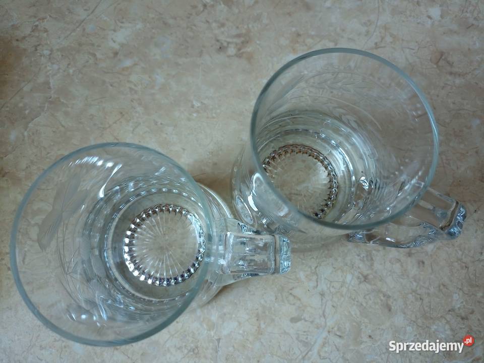Kufle szklane z PRL Częstochowa