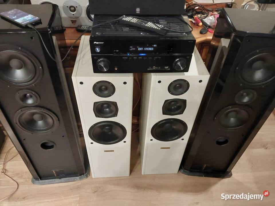 Nagłośnienie duże kolumny amplituner usb hdmi Konina sprzedam