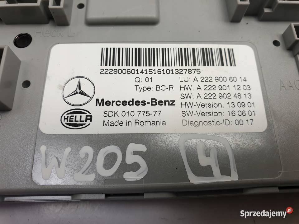 Mercedes A205 W205 22 CDI MODUŁ BSI STEROWNIK osobowe Rudka sprzedam