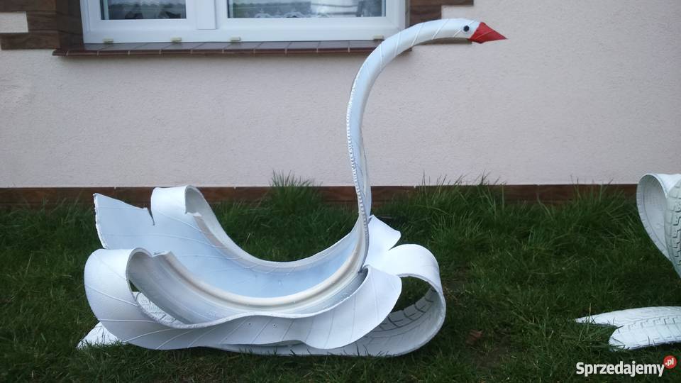 Łabędź z opony kwietnik kosz donica doniczka Rzęszkowo sprzedam