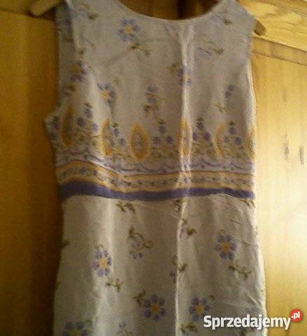 Letnia sukienkadługa w liliowym kolorze M Łódź sprzedam