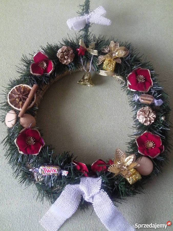 Duzy wianek swiateczny na drzwi Rybnik