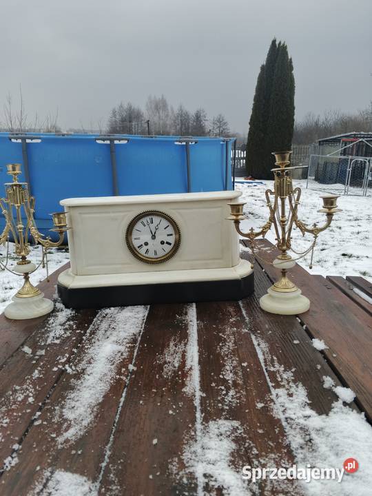 zegar kominkowy ze swiecznikami świętokrzyskie Fałków