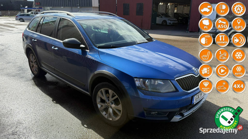 koda Superb Scout 20tsi 184 automat 4x4 ledy Rok produkcji 2014 Gdańsk