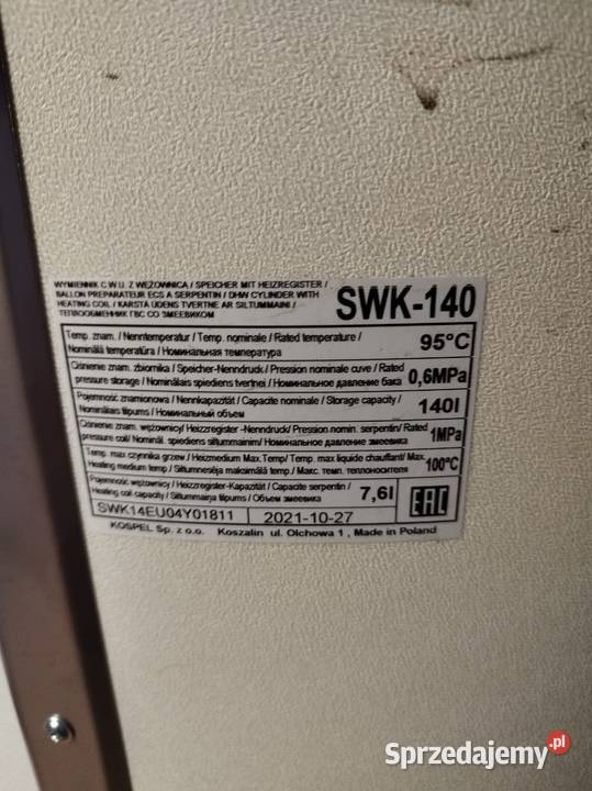 Zbiornik CWU Kospel 140L NOWY
