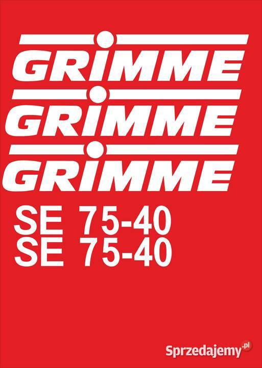Naklejki grimme se 7540 Świecie sprzedam