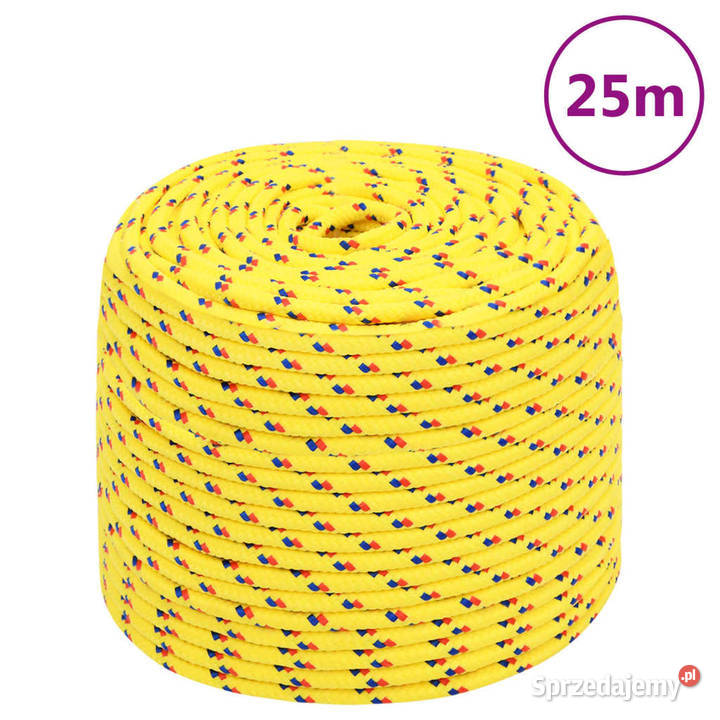 vidaXL Linka żeglarska żółta 6 mm 25 m sprzedam