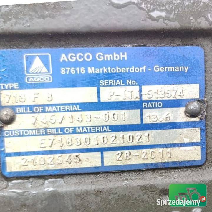 Przedni most 74506601029 Dana 745143001 Fendt Wilkowo
