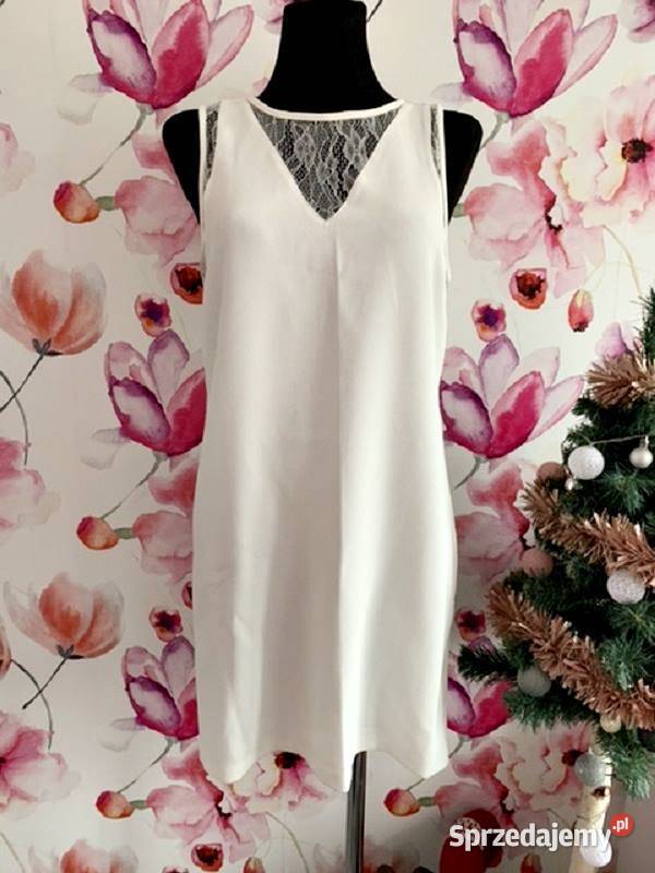 river island sukienka elegancka biała koronka Choszczno