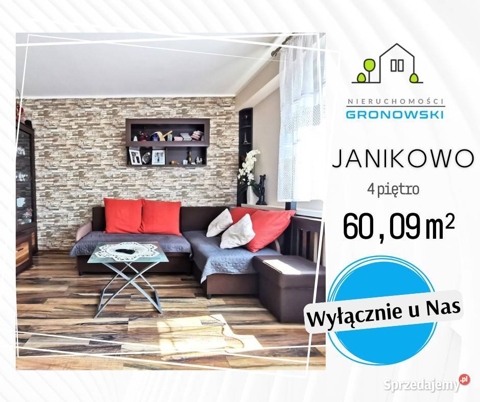 6009 m2 w JANIKOWIE 3 pokoje gotowe do 60.09m2 kujawsko-pomorskie Janikowo