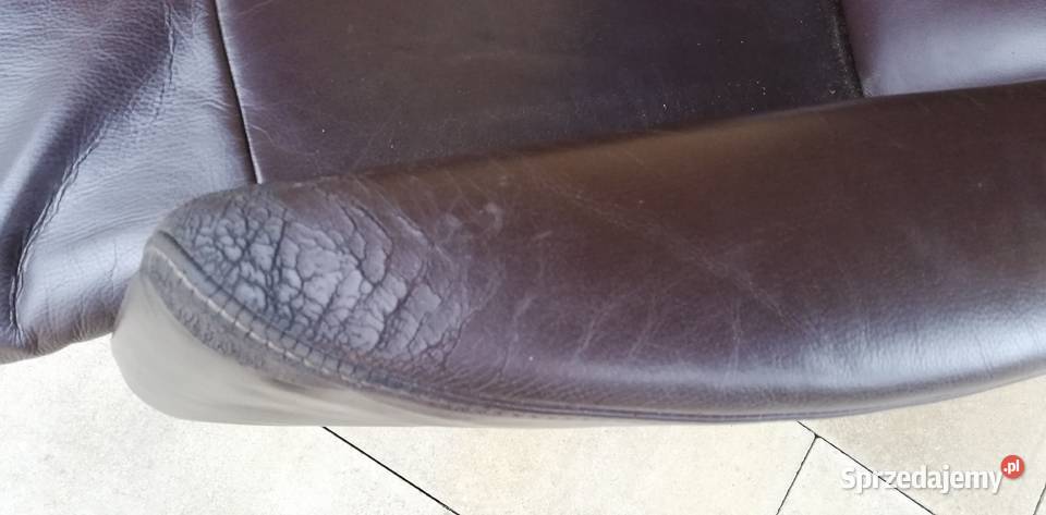 Fotel ze skóry naturalnej kręcony relaks Garwolin