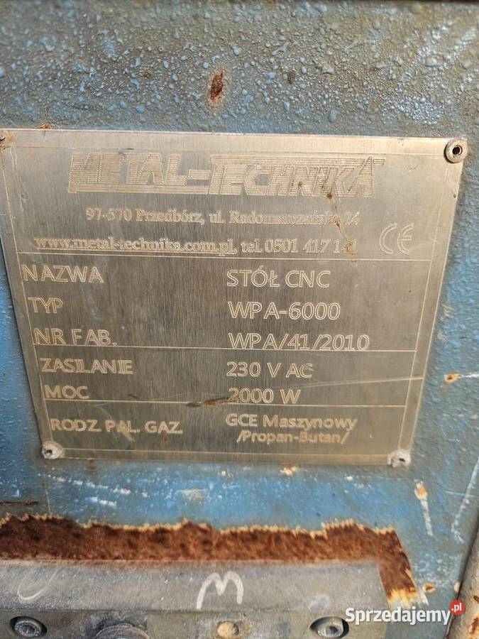 Ploter wypalarka plazmowotlenowa MetalTechnika Trębaczew