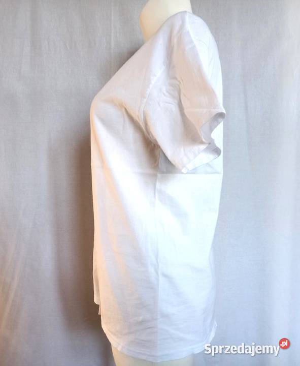 Tshirt biały Damski różowy Kokardka r 38 NOWY Białystok