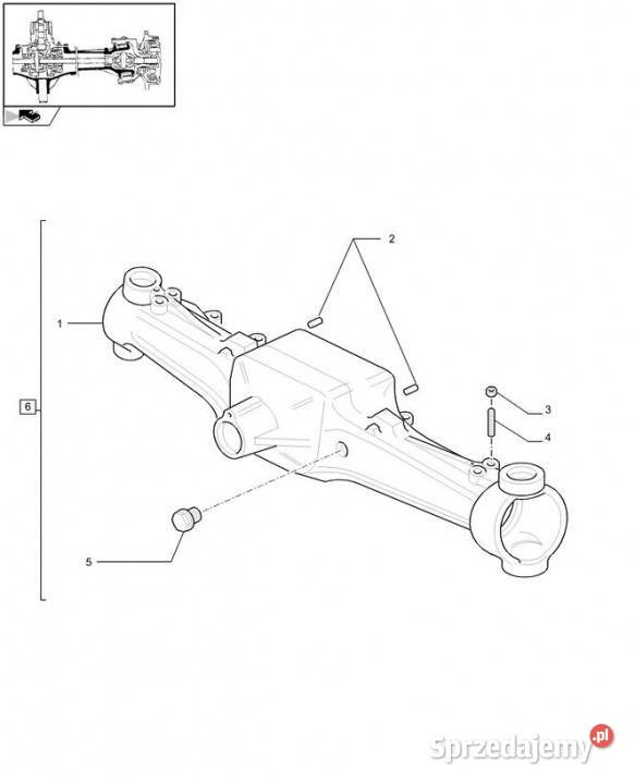 Holland T6010 Most naped przedni 87745936 Jastrzębniki sprzedam